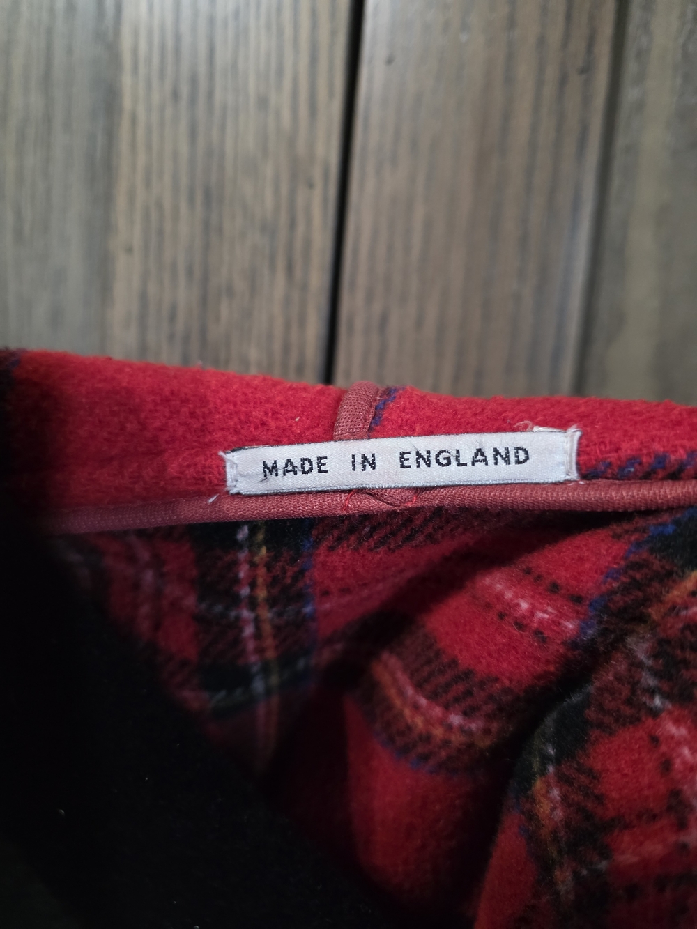 Burberry Red Hooded Toggle Pea Coat - Picture 5 of 7